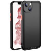 Vivanco Frosted Backcover Apple iPhone 14 Plus Transparant, Zwart Inductieve lading, Stootbestendig