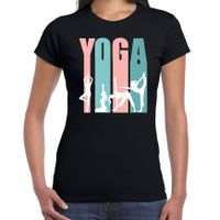 Yoga t-shirt zwart dames - Sport / hobby shirt