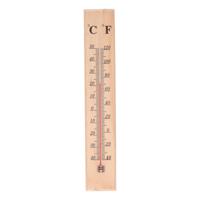 Thermometer - voor binnen en buiten - hout - 40 x 7 cm - Celsius/Fahrenheit - Buitenthermometers