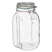 Weckpot/inmaakpot Jarro - 2L - glas - beugelsluiting - D15 x H22 cm