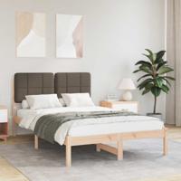 Bedframe met Gevoerd Hoofdgedeelte Taupe 120 x 190 cm