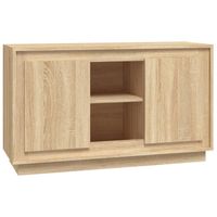 vidaXL Dressoir 102x35x60 cm bewerkt hout sonoma eikenkleurig - thumbnail