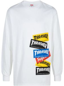 Supreme x Thrasher t-shirt Multi Logo 'White' - Blanc