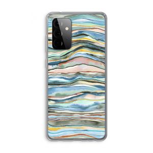 Watercolor Agate: Samsung Galaxy A72 Transparant Hoesje