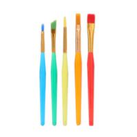 Kwasten/penselen set 5-delig - voor kinderen - schilderen hobby/knutselmateriaal   -