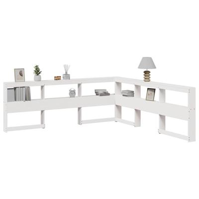 Boekenkast Hoofdeinde L-vormig 180 cm massief grenenhout wit