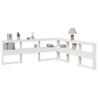 Boekenkast Hoofdeinde L-vormig 180 cm massief grenenhout wit