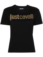 Just Cavalli t-shirt en coton à logo imprimé - Noir