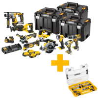 DeWALT DCK1012P4T Accu combiset 10-delig 18V XR 5.0Ah in TSTAK