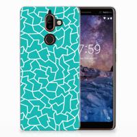 Nokia 7 Plus | Hoesje maken | Cracks Blue