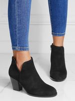 Solid Suede Casual Ankle Boots