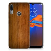 Motorola Moto E6 Plus | Bumper Hoesje | Donker Hout Motorola Moto E6 Plus | Bumper Hoesje | Donker Hout