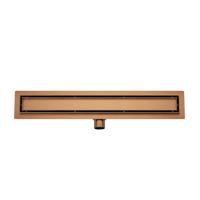 Douchegoot met Tegelrooster en Flens BWS Roos 80x7 cm Geborsteld Brons Koper Boss & Wessing