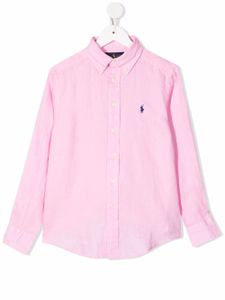 POLO RALPH LAUREN KIDS chemise à logo Polo Pony - Rose