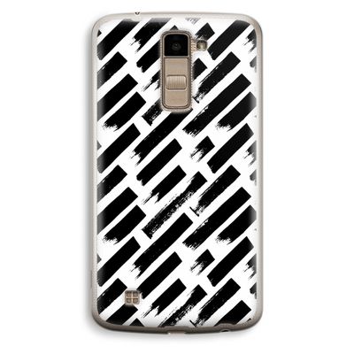 Zwarte vegen: LG K10 (2016) Transparant Hoesje