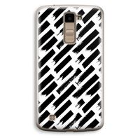 Zwarte vegen: LG K10 (2016) Transparant Hoesje