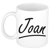 Naam cadeau mok / beker Joan met sierlijke letters 300 ml