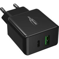 Ansmann HomeCharger HC218PD USB-oplader 18 W Thuis Uitgangsstroom (max.) 3000 mA Aantal uitgangen: 2 x USB 2.0 bus A, USB-C bus - thumbnail