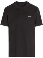 Zegna t-shirt à logo imprimé - Noir