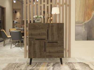 Commode MAQUERO 4 deuren walnoot