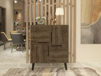 Commode MAQUERO 4 deuren walnoot