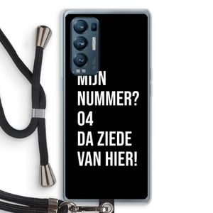 Da ziede van hier - Zwart: Oppo Find X3 Neo Transparant Hoesje met koord
