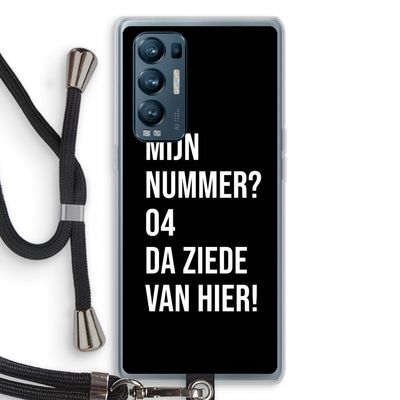 Da ziede van hier - Zwart: Oppo Find X3 Neo Transparant Hoesje met koord