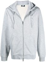 Karl Lagerfeld hoodie zippé à K brodé - Gris