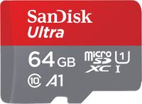 SanDisk MicroSDXC Ultra 64GB 140mb/s Micro SD-kaart Grijs