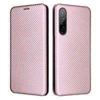 HTC Desire 22 Pro Wallet Case - Koolstofvezel - Rosé goud