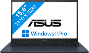 ASUS ExpertBook B1 B1502CVA-BQ0492X Laptop 39,6 cm (15.6") Full HD Intel® Core™ i7 i7-1355U 16 GB DDR4-SDRAM 512 GB SSD Wi-Fi 6 (802.11ax) Windows 11 Pro Zwart