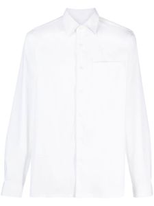 Prada chemise à logo brodé - Blanc