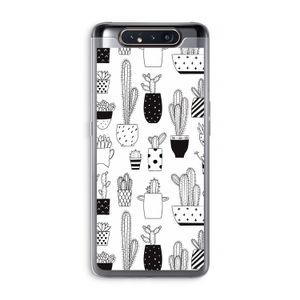 Cactusmotief: Samsung Galaxy A80 Transparant Hoesje