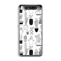 Cactusmotief: Samsung Galaxy A80 Transparant Hoesje Cactusmotief: Samsung Galaxy A80 Transparant Hoesje