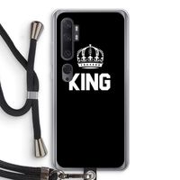King zwart: Xiaomi Mi Note 10 Transparant Hoesje met koord