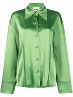 Nanushka chemise à fini satiné - Vert