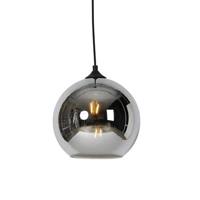 QAZQA Art deco hanglamp zwart met smoke glas - Wallace - thumbnail