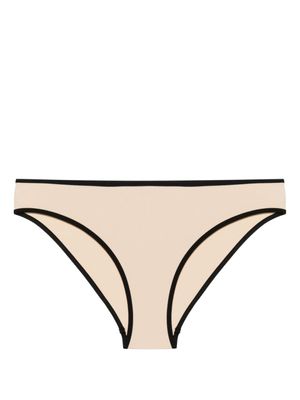 TOTEME bas de bikini à bords rayés - Tons neutres
