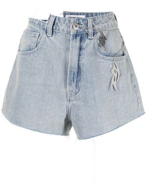 Ground Zero short en jean et effet usé - Bleu