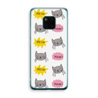 Meow: Huawei Mate 20 Pro Transparant Hoesje Meow: Huawei Mate 20 Pro Transparant Hoesje