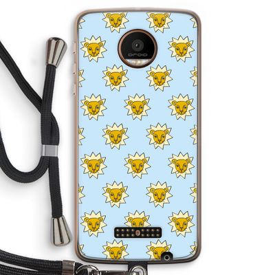 Leeuwenkoppen: Motorola Moto Z Force Transparant Hoesje met koord