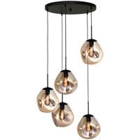 Masterlight Vide hanglamp Lava 5x goud glas Ø 24cm 2762-05-50-5-02-61