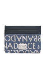 Dolce & Gabbana porte-cartes à logo en jacquard - Bleu - thumbnail