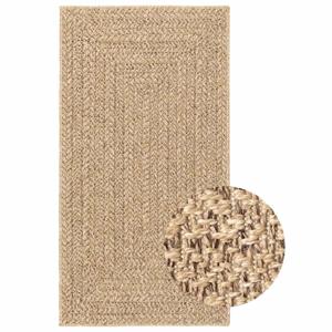 VidaXL Vloerkleed zizur beige binnen en buiten 80x150 cm jute look