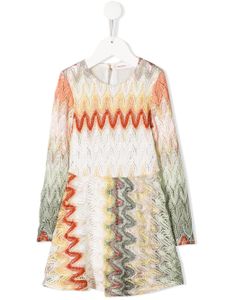 Missoni Kids robe à motif zig-zag - Tons neutres