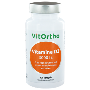 VitOrtho Vitamine D3 3000 IE Softgels 300st