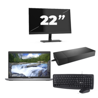 Dell Latitude 5420 - Intel Core i3-11e Generatie - 14 inch - 16GB RAM - 256GB SSD - Windows 11 Home + 1x 22 inch Monitor