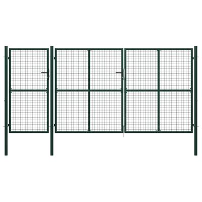 Poort 400x200 cm staal groen