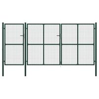 Poort 400x200 cm staal groen