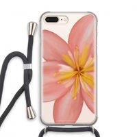 Pink Ellila Flower: iPhone 7 PLUS Transparant Hoesje met koord